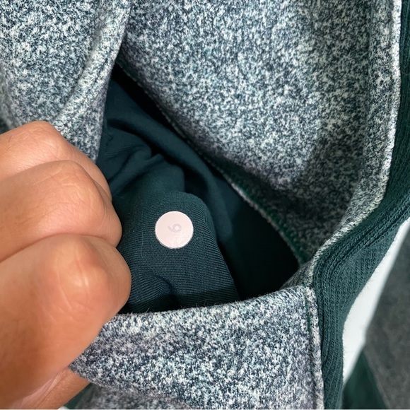 Lululemon Green Scuba Hoodie Sweater Zip Up Sz 6 - Picture 3 of 6